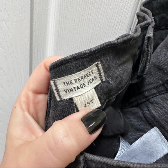 Madewell The Perfect Vintage Straight Jean Lunar Wash black high rise 29 tall - Picture 10 of 10